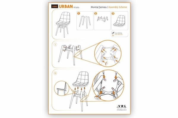 Urban Ahşap Mutfak Cafe Sandalyesi