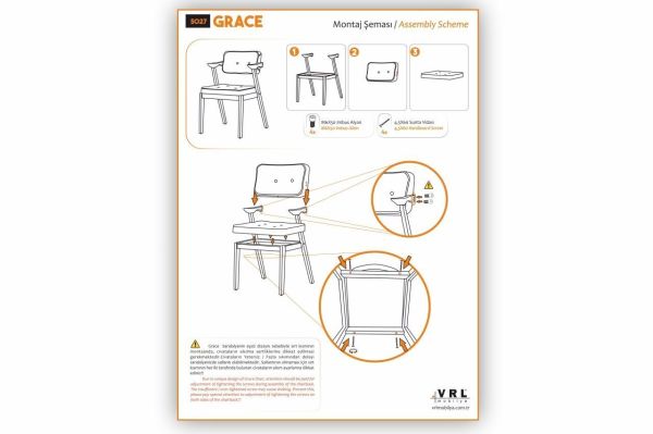 Grace Ahşap Mutfak Cafe Sandalyesi