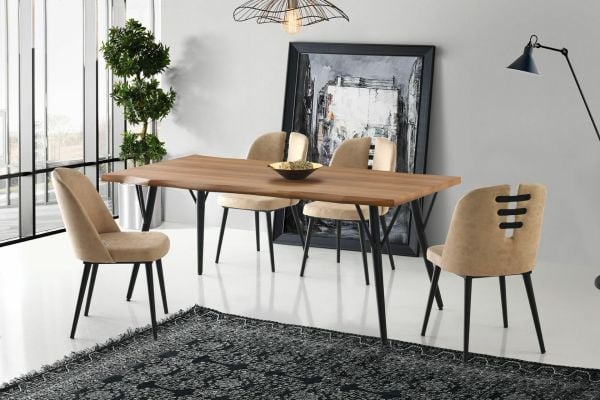 Timberland 180 Mutfak Cafe Masası Lina Sandalye Takımı