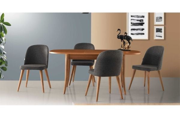 Sortie Oval Metal Ayaklı Mutfak Cafe Masası