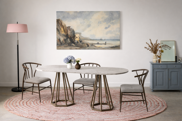 Felicia Mutfak Masası Elva Metal Sandalye Takımı