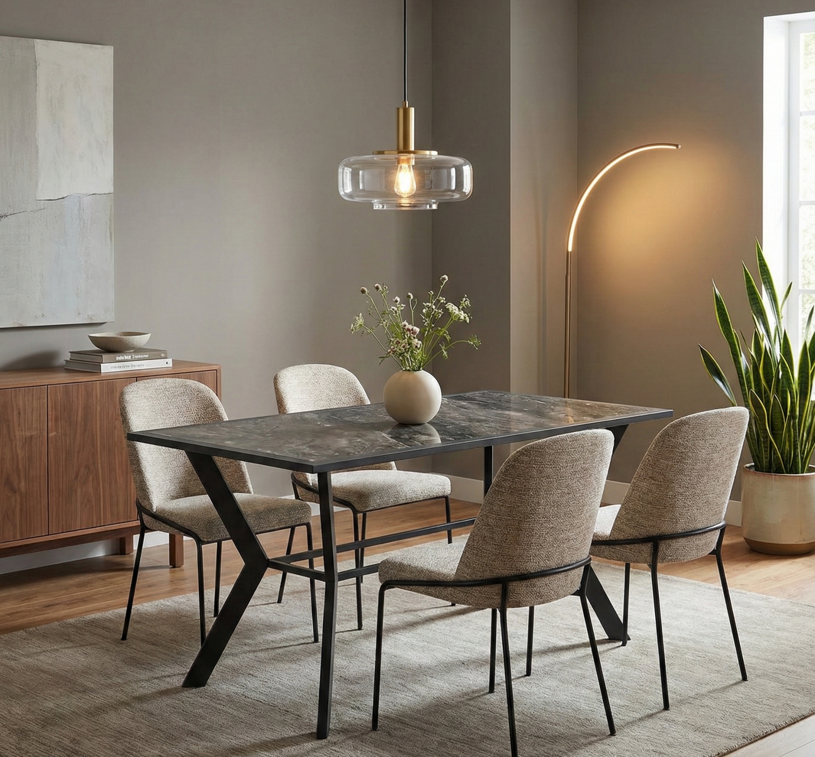 Odessa Mutfak Masası Odessa Metal Sandalye Takımı